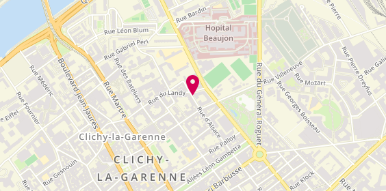 Plan de Taxi CHRIS - VAN LIERDE Christophe, 80 Rue d'Alsace, Commune de Rattachement : Ville d'Avray (92), 92110 Clichy