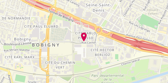 Plan de Borne d'appel Taxis, Rue Carnot, 93000 Bobigny