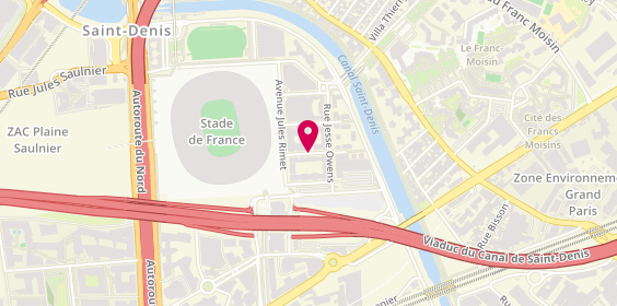 Plan de Borne Taxi, Rue Tournoi des 5 Nations, 93200 Saint-Denis