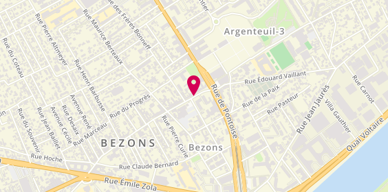 Plan de Borne D'Appel Taxis, 73 Rue Edouard Vaillant, 95870 Bezons