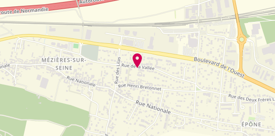 Plan de Taxi Epone Mezieres, 31 Rue de la Vallée, 78970 Mézières-sur-Seine