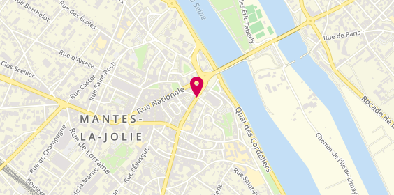 Plan de Association des Artisans Taxis de Mantes la Jolie, 2 Rue Archimède BP 70, 78200 Mantes-la-Jolie