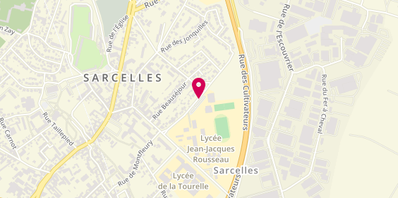 Plan de Taxi DL, 35 Rue Jean Jacques Rousseau, 95200 Sarcelles