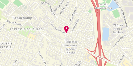 Plan de Allo georges taxi franconville, 2 Rue Armand Fallières, 95130 Le Plessis-Bouchard