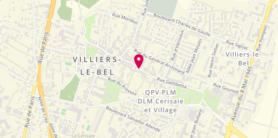 Plan de B Taxi Claude Zilber, 37 Rue Gambetta, 95400 Villiers-le-Bel