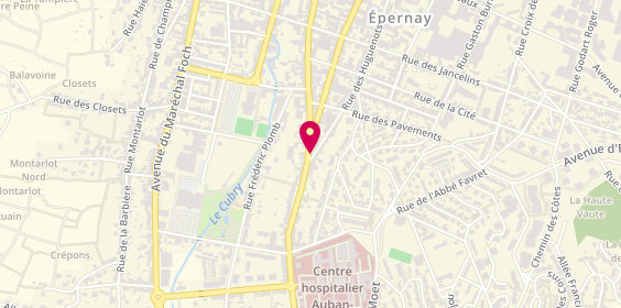 Plan de Francky Taxi, 85 Rue des Huguenots, 51200 Épernay