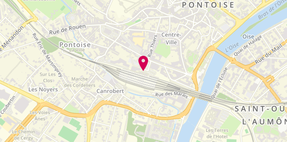Plan de DP Taxi, Place du Général de Gaulle, 95300 Pontoise