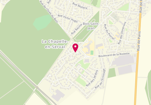 Plan de Taxi du Serval, 3 Rue Framboises, 60520 La Chapelle-en-Serval