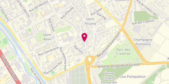 Plan de Taxi City, 22 Rue Dieu Lumière, 51100 Reims