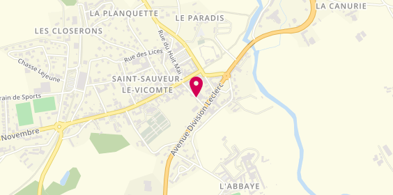Plan de Taxis Houet, Rue Aristide Briand, 50390 Saint-Sauveur-le-Vicomte