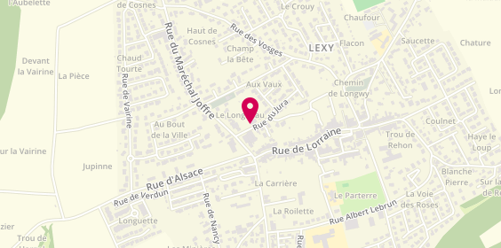 Plan de Lexy Ambulances, 22 Rue du Jura, 54720 Lexy