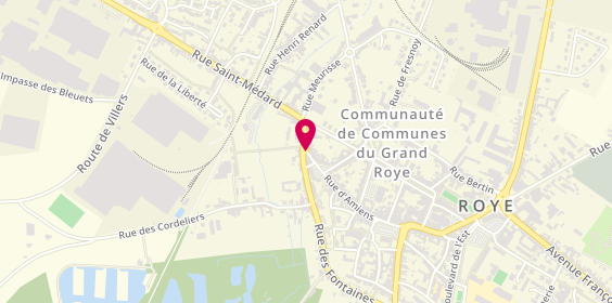 Plan de Taxi Legris Fabrice, 25 Rue Basse Ville, 80700 Roye
