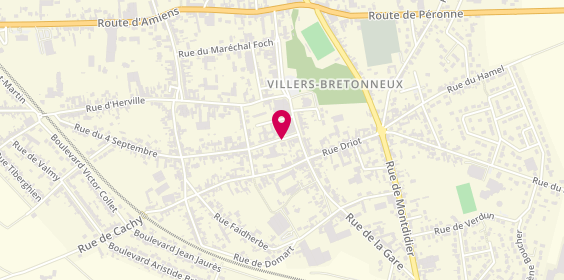 Plan de Taxis Decroix Dubas, 6 Bis Rue Arsènne Aubry, 80800 Villers-Bretonneux
