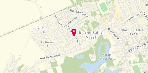 Plan de Biache Taxi, 12 A Rue Pervenches, 62118 Biache-Saint-Vaast