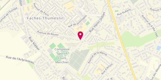 Plan de TaxisLille, 1 avenue Rouen, 59155 Faches-Thumesnil