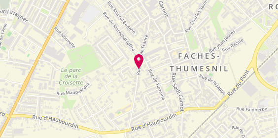 Plan de Taxi red, 137 Rue Anatole France, 59155 Faches-Thumesnil