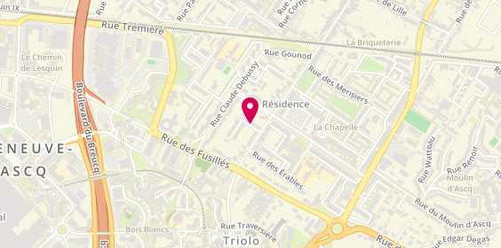 Plan de Av2 Taxi, 8 Rue Berlioz, 59491 Villeneuve-d'Ascq
