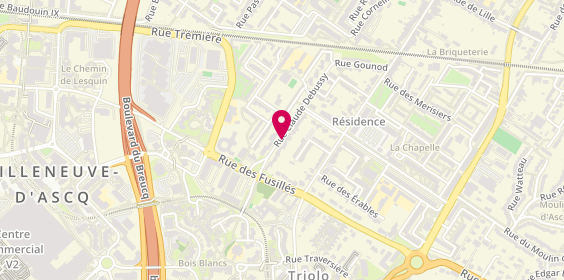 Plan de Activ'Taxi, 32 Rue Claude Debussy, 59491 Villeneuve-d'Ascq