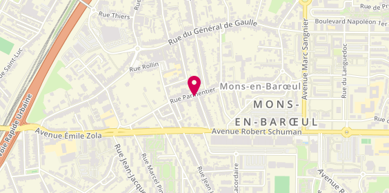 Plan de Acia Taxi, 44 Rue Parmentier BP 49, 59370 Mons-en-Barœul