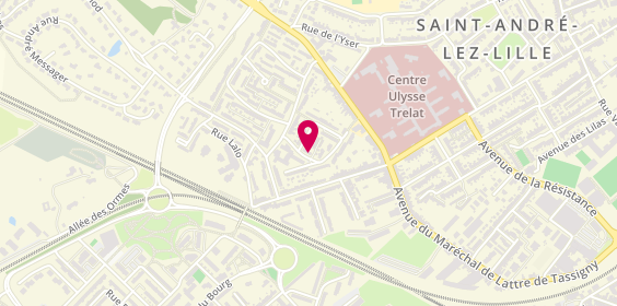 Plan de Simao Taxi Services, 36 Rue Georges Bizet, 59350 Saint-André-lez-Lille